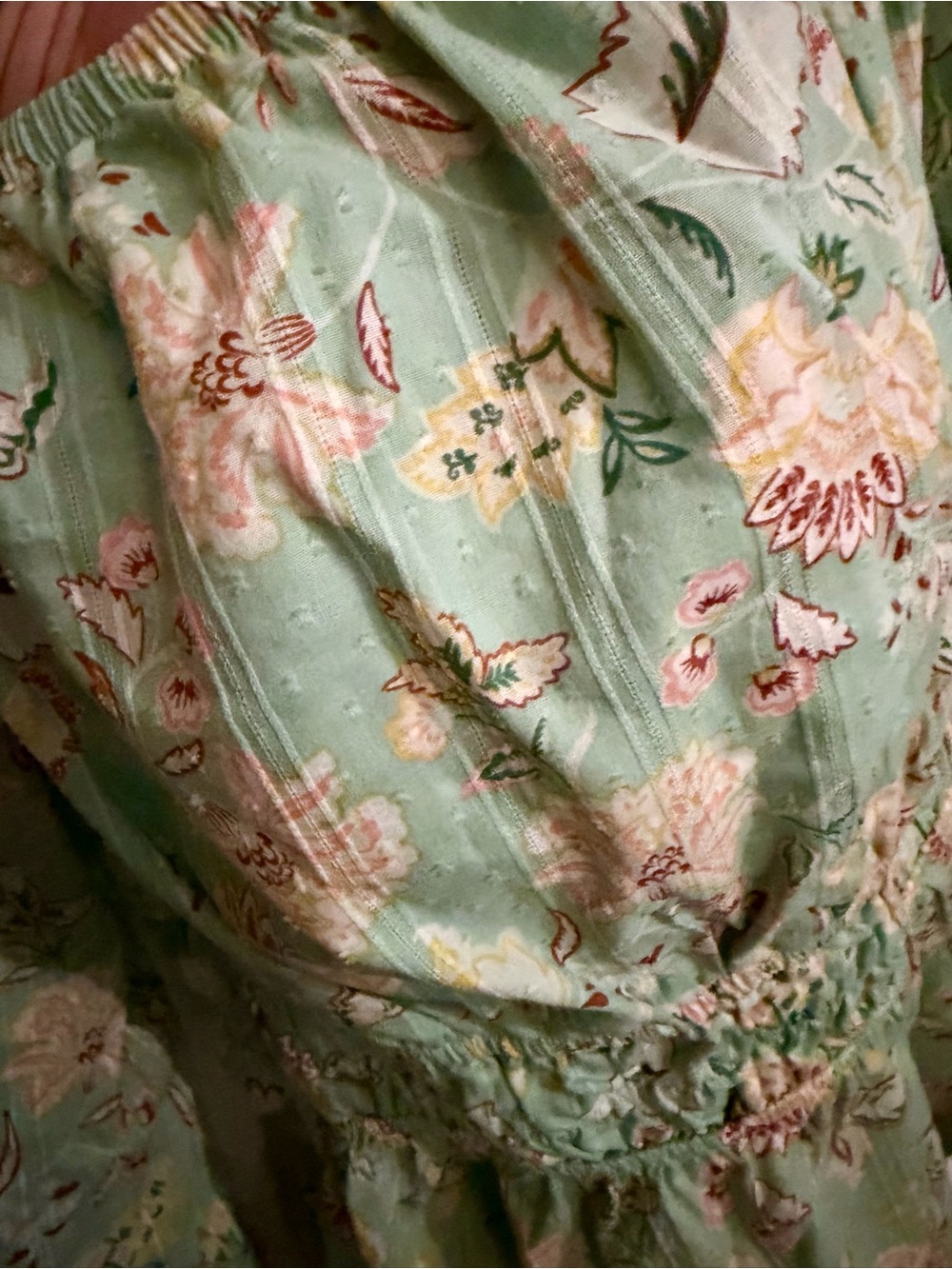 Torrid Mint Floral Peasant Blouse - Picture 4 of 4